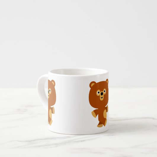 Cute Assertive Cartoon Beer Espresso Mok (Voorkant links)