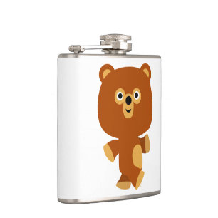 Cute Assertive Cartoon Beer Hip Flask Heupfles