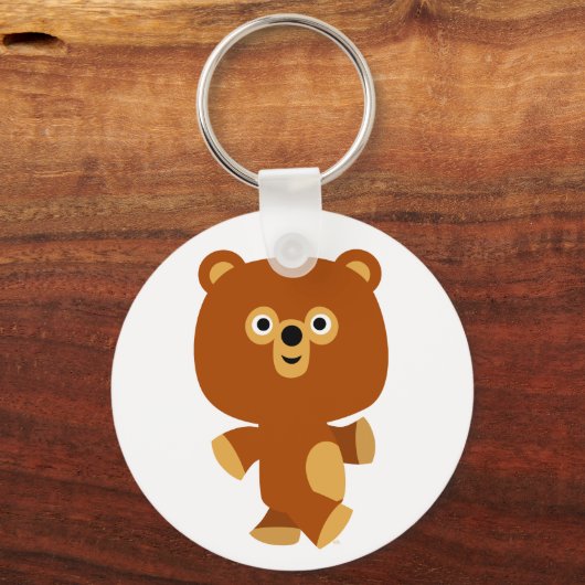 Cute Assertive Cartoon Beer Sleutelhanger (Voorkant)