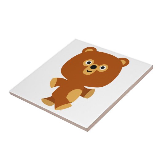 Cute Assertive Cartoon Beer Tile Tegeltje (Zijkant)