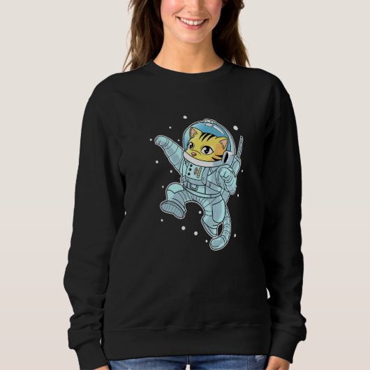 Cute Astro Cat Spaceman Kitten Space Cats Fur Univ Trui (Voorkant)