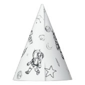 Cute Astronaut Buitengheids Thema Kinderen van 12  Feesthoedjes (Achterkant)