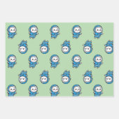 Cute Astronaut Cat Custom Photo Wrapping Paper (Voorkant 3)