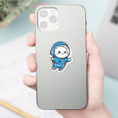 Cute Astronaut Cat Kawaii Sticker (Téléphone)