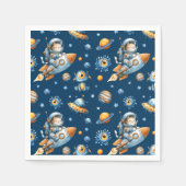 Cute Astronaut Cat Outer Space Galaxy Pattern  Servet (Voorkant)