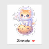 Cute Astronaut Cat Vinyl Sticker (Vel)