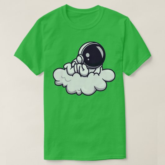 Cute Astronaut Lay on Cloud T-shirt (Design voorkant)