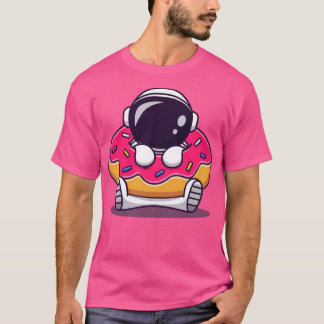 Cute Astronaut met Doughnut Cartoon1 T-shirt