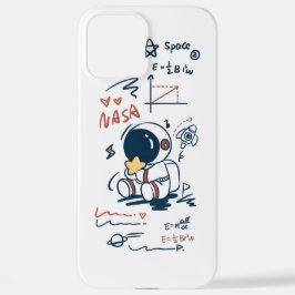  Cute Astronaut Space Cartoon iPhone Case 12 Pro Max Hoesje