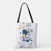 Cute Astronaut Space Cartoon Tote Bag (Dos)