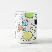 Cute Astronaut Space Rocks Mug personnalisé (Centre)