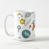 Cute Astronaut Space Rocks Mug personnalisé (Gauche)