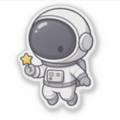 Cute Astronaut Sticker | Kawaii Space Character (Devant)