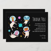 Cute astronaute Animaux flottant dans le Merci spa (Devant / Derrière)