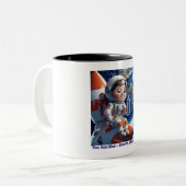 "Cute astronaute de dessin Rocket Kids Space Mug (Devant gauche)