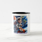 "Cute astronaute de dessin Rocket Kids Space Mug (Centre)