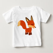 Cute Astute Cartoon Fox Baby T-Shirt (Voorkant)