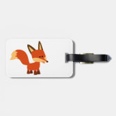 Cute Astute Cartoon Fox Bagagelabel (Achterkant horizontaal)