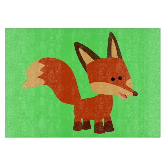 Cute Astute Cartoon Fox Cutting Board Snijplank (Voorkant)