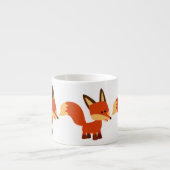 Cute Astute Cartoon Fox Espresso Mok (Voorkant)