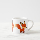 Cute Astute Cartoon Fox Espresso Mok (Rechts)