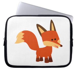 Cute Astute Cartoon Fox-laptophoes Laptop Sleeve