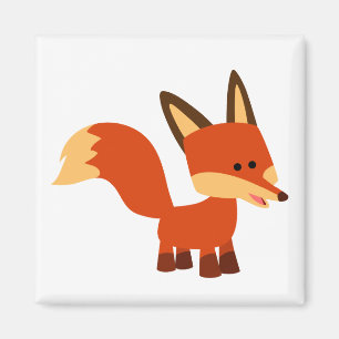 Cute Astute Cartoon Fox Magnet Magneet