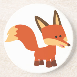 Cute Astute Cartoon Fox Onderzetter