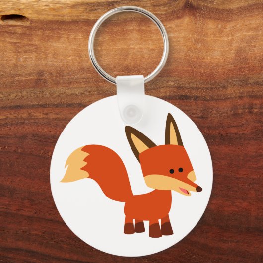 Cute Astute Cartoon Fox Sleutelhanger (Voorkant)