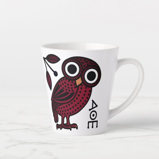 Cute Athenian Owl Coin Ancient Greek Latte Mok (Rechts)