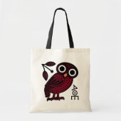 Cute Athenian Owl Tetradrachme Coin Ancient Greek Tote Bag (Voorkant)