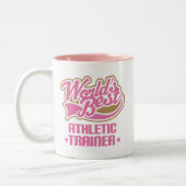 Cute Athletic Trainer Gift Tweekleurige Koffiemok (Links)