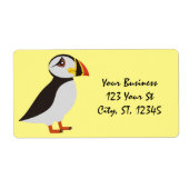 Cute Atlantic puffin design Thunder_Cove Etiket (Voorkant)
