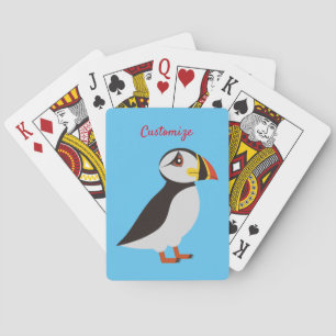 Cute Atlantic puffin design Thunder_Cove Pokerkaarten