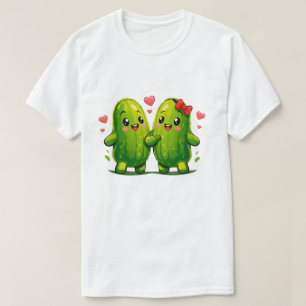 Cute Augurk Koppel Funny Kawaii Augurken T-Shirt v