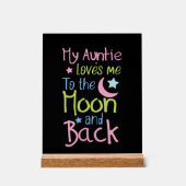 Cute Auntie amour lune retour unisex nursery (Recto)