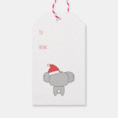 Cute Aussie Koala kerstcadeau-Label - Personalisee Cadeaulabel (Achterkant)