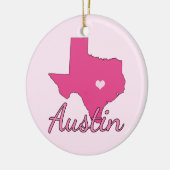 Cute Austin Texas Girl Pink Keramisch Ornament (Links)