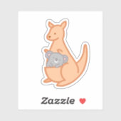 Cute Australian Kangaroo Koala Sticker (Vel)