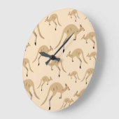 Cute Australian Kangaroo Pattern Grote Klok (Hoek)