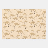 Cute Australian Kangaroo Pattern Inpakpapier Vel (Voorkant 2)