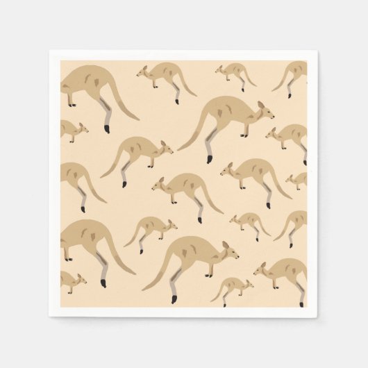Cute Australian Kangaroo Pattern Servet (Voorkant)