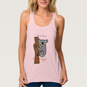 Cute Australian Koala Beer Tanktop