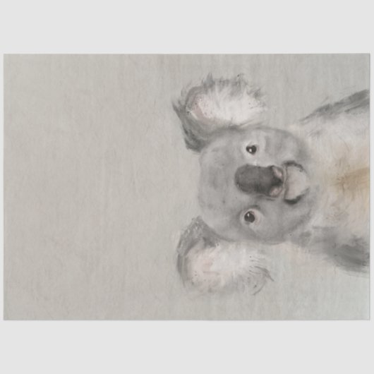 Cute Australian Koala Decoupage Tissue Paper Tissuepapier (Voorkant)