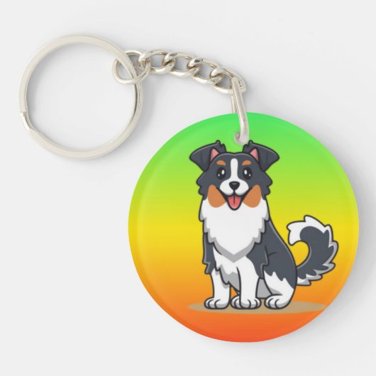 Cute Australian Shepherd-23144 Sleutelhanger (Voorkant)