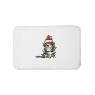 Cute Australian Shepherd Santa Kerstboom Ligh Badmat