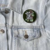 Cute Australian tree hugging koala Ronde Button 5,7 Cm (In situ)