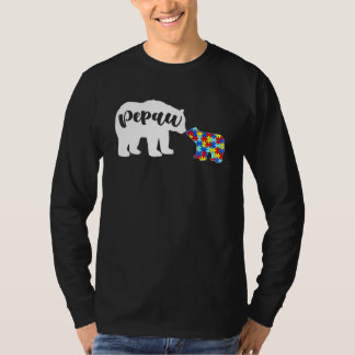 Cute Autism Awareness Pepaw Beer Family Autistic T-shirt