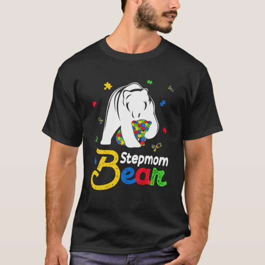 Cute Autism Awareness Stepmmma Family Autistic T-shirt (Voorkant)