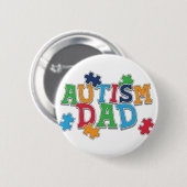 Cute Autism Dad Autistic Awareness Ronde Button 5,7 Cm (Voorkant /achterkant)